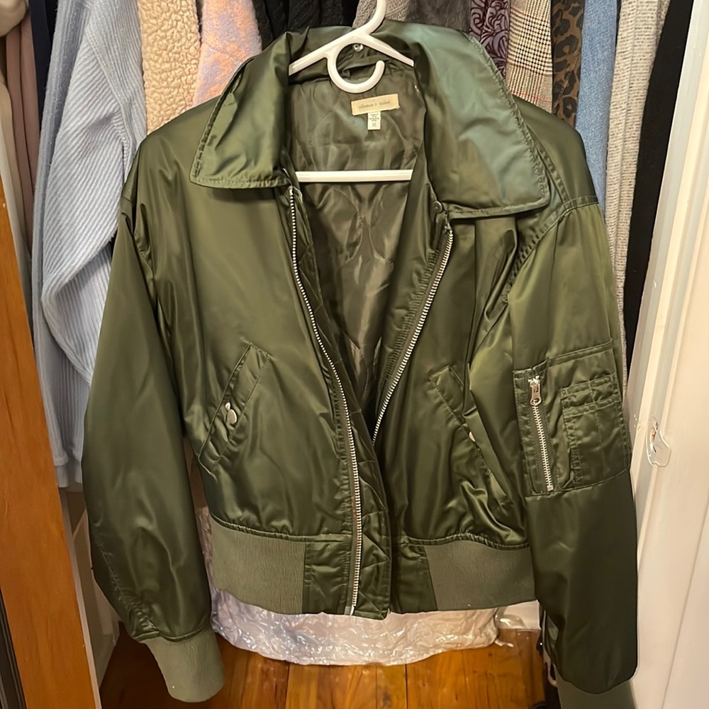 Green bomber jacket